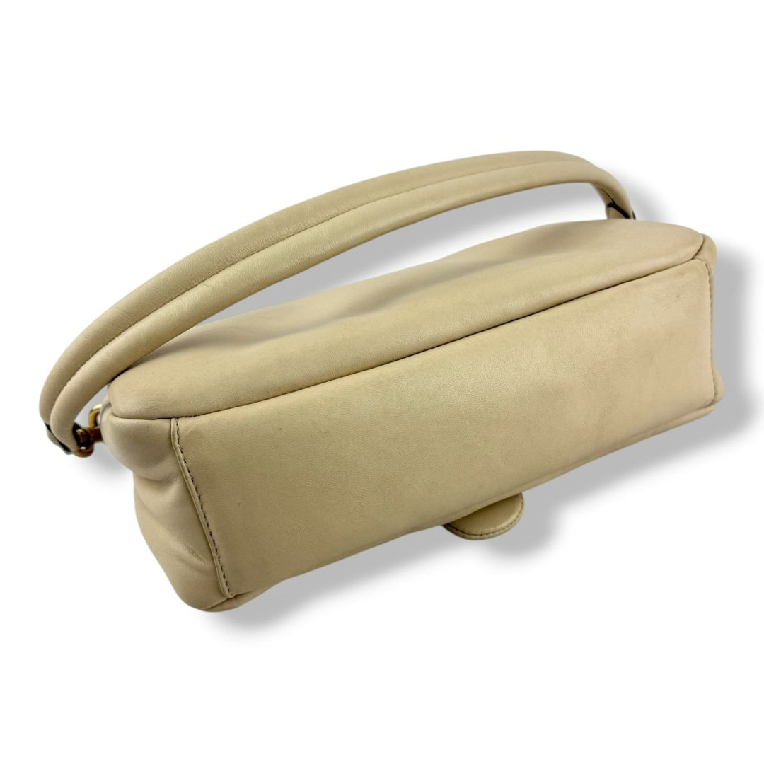 Coach Pillow Tabby 26 Beige Leather Handbag - Lux Central