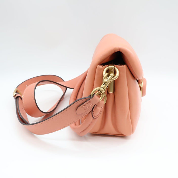 Coach Pillow Tabby 26 Coral Leather Handbag - Lux Central
