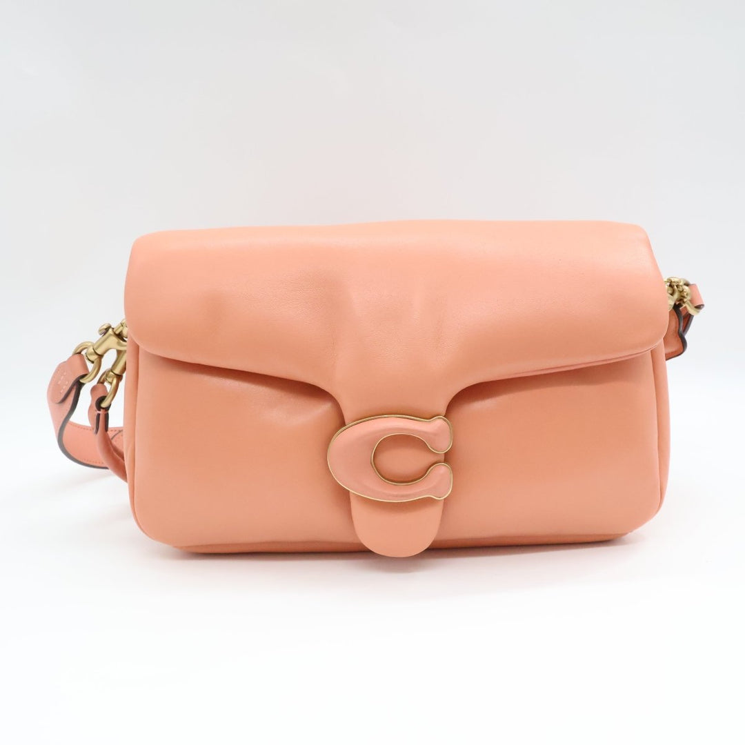 Coach Pillow Tabby 26 Coral Leather Handbag - Lux Central