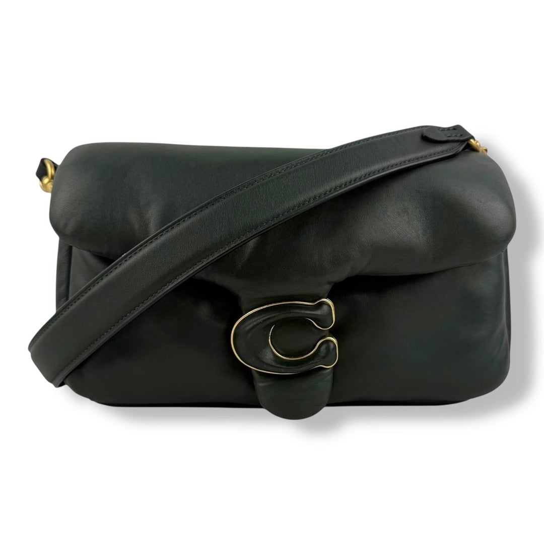 Coach Pillow Tabby 26 Dark Green Leather Handbag - Lux Central