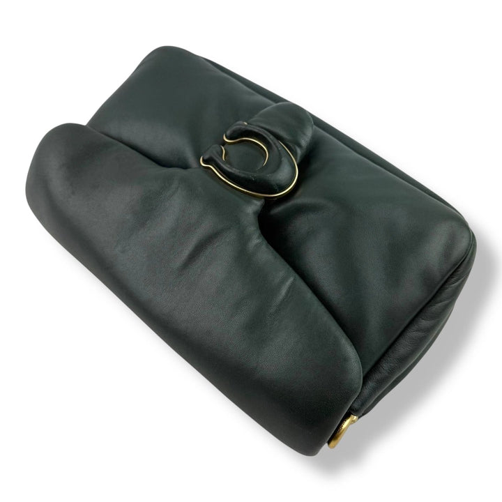 Coach Pillow Tabby 26 Dark Green Leather Handbag - Lux Central