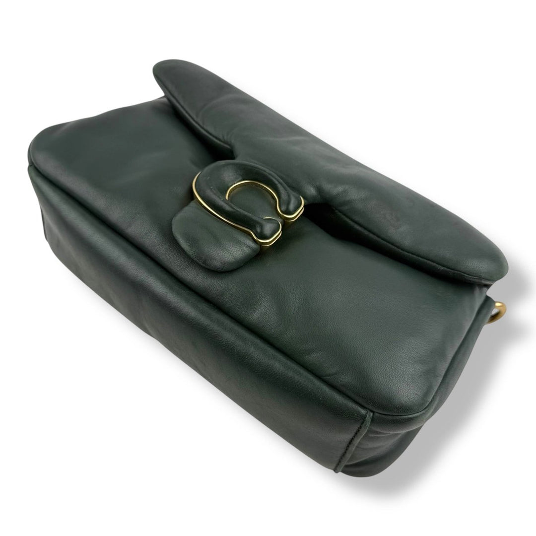 Coach Pillow Tabby 26 Dark Green Leather Handbag - Lux Central