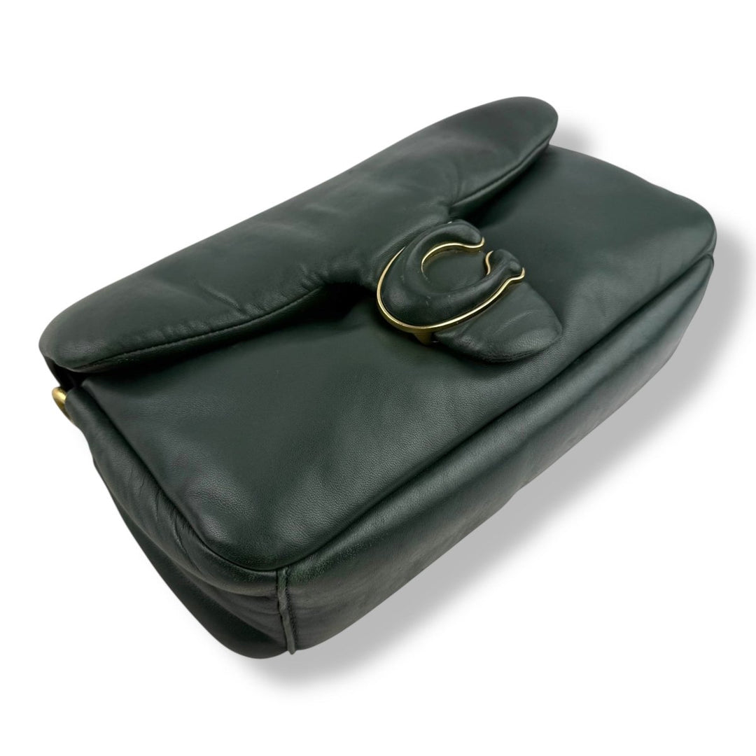 Coach Pillow Tabby 26 Dark Green Leather Handbag - Lux Central