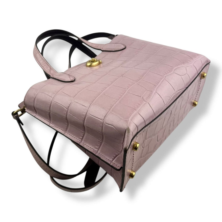 Coach Pink Pebbled Leather Willow Restored 24 Tote Handbag - Lux Central