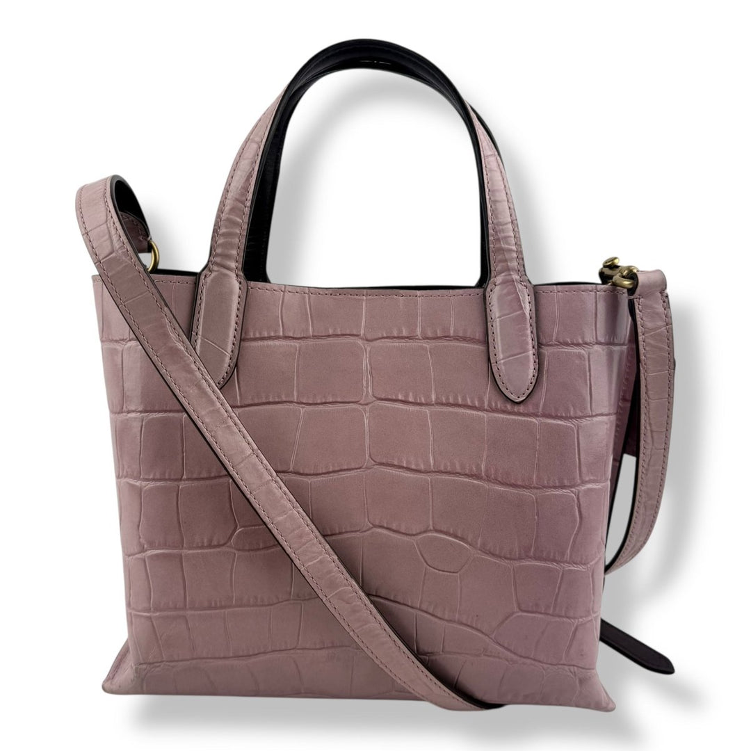 Coach Pink Pebbled Leather Willow Restored 24 Tote Handbag - Lux Central