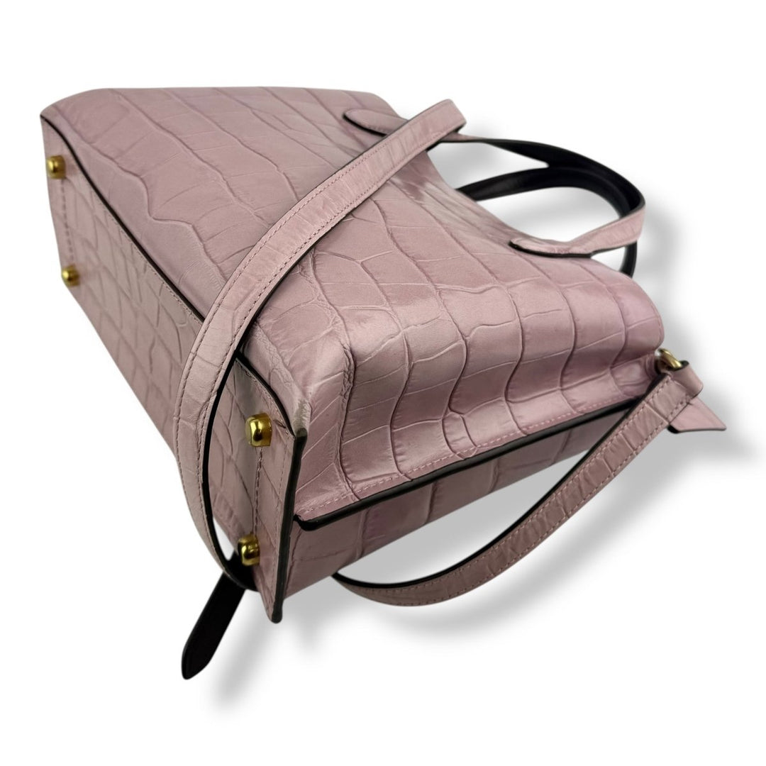 Coach Pink Pebbled Leather Willow Restored 24 Tote Handbag - Lux Central