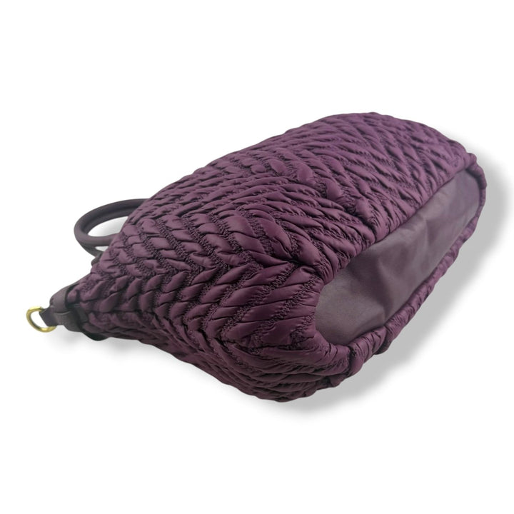 Coach Purple Madison Quilted Chevron Lindsey Satchel 70th Anniversary Handbag - Lux Central