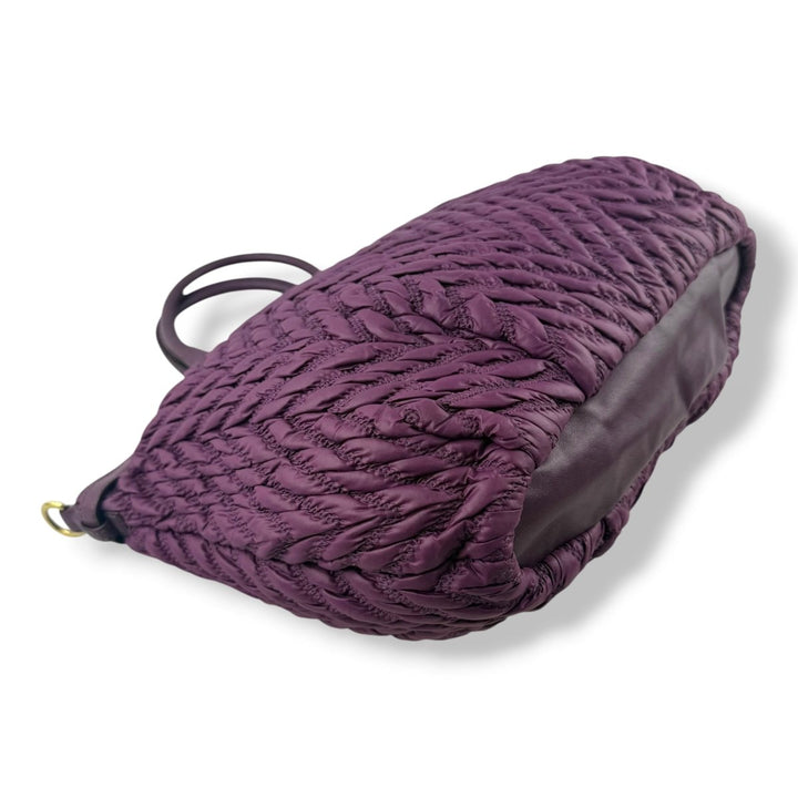 Coach Purple Madison Quilted Chevron Lindsey Satchel 70th Anniversary Handbag - Lux Central