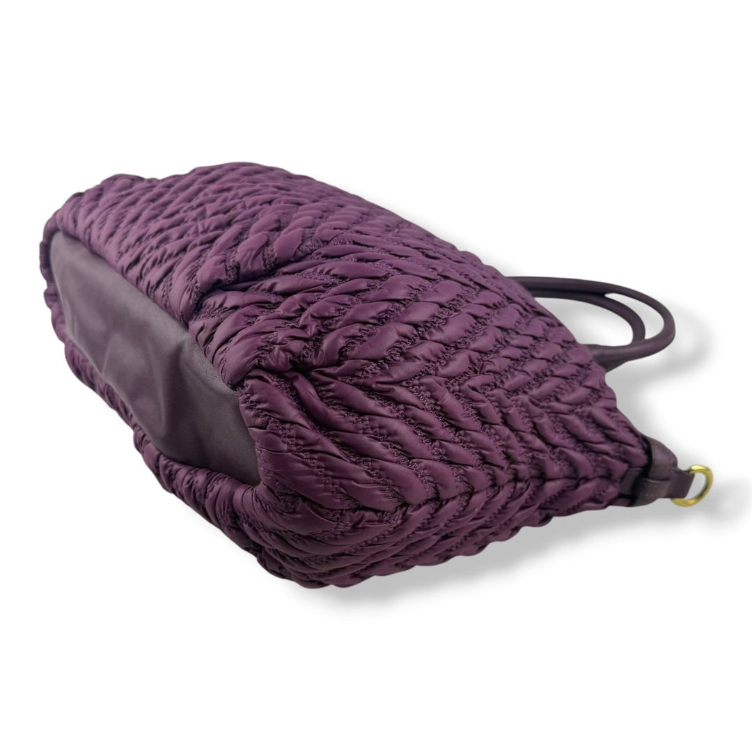 Coach Purple Madison Quilted Chevron Lindsey Satchel 70th Anniversary Handbag - Lux Central