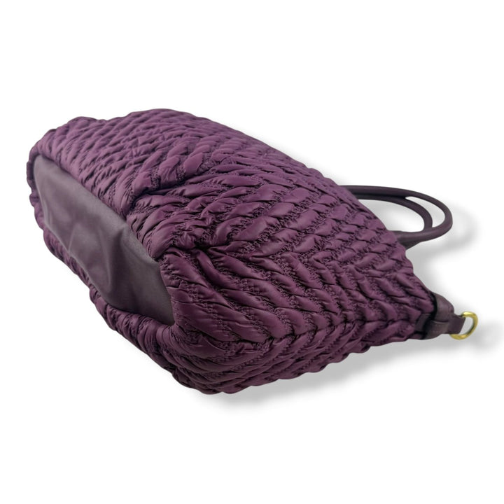 Coach Purple Madison Quilted Chevron Lindsey Satchel 70th Anniversary Handbag - Lux Central