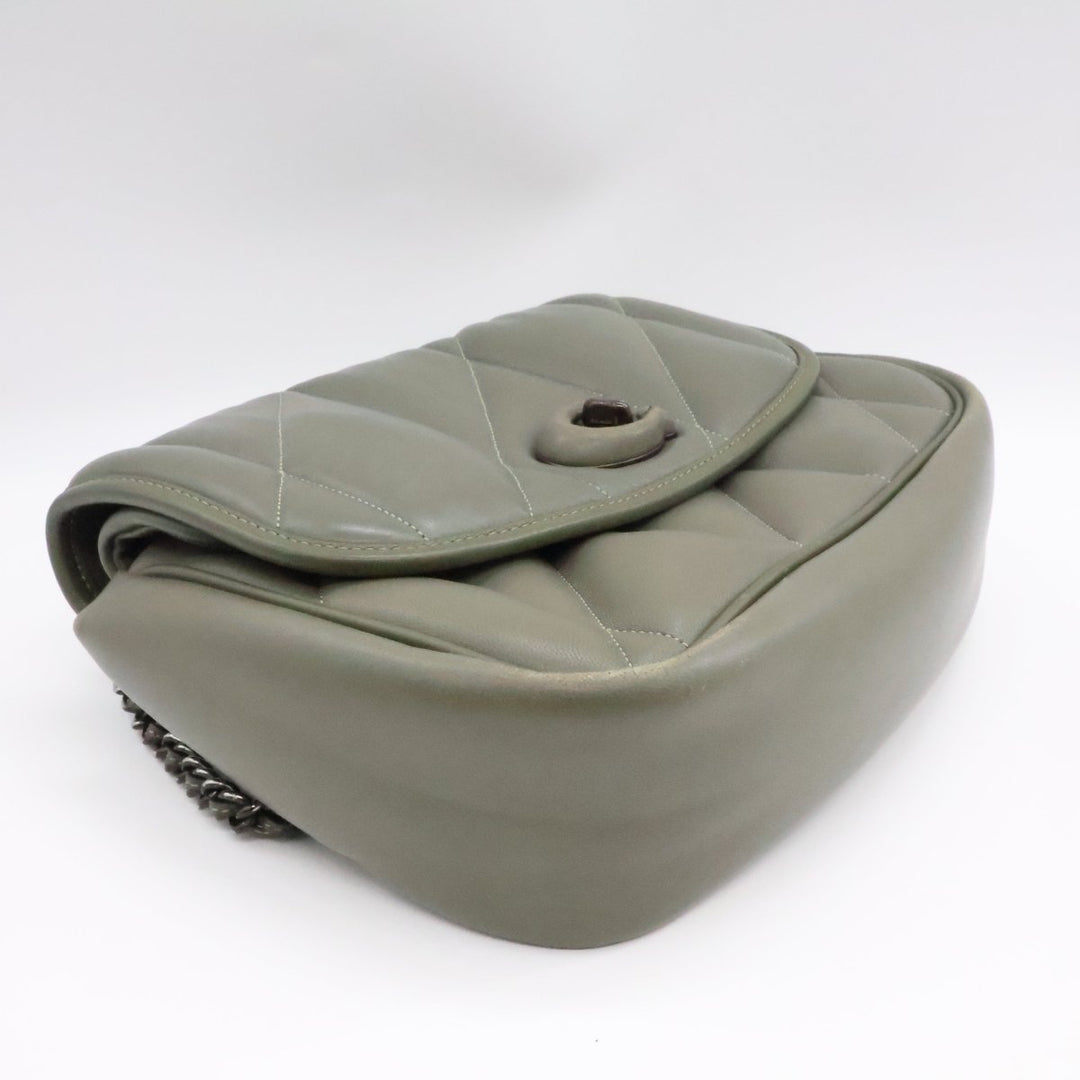 Coach Quilted Pillow Dark Green Madison Shoulder Handbag - Lux Central