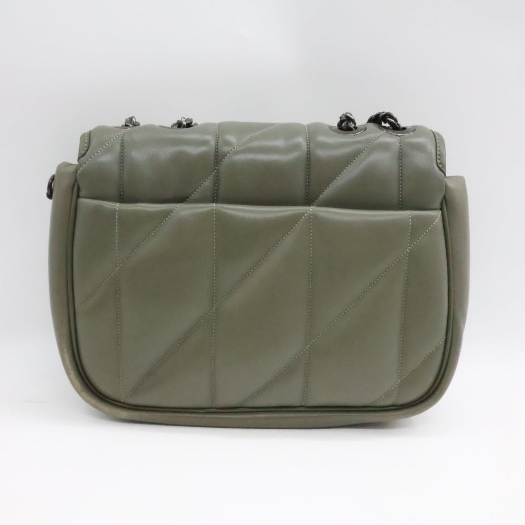 Coach Quilted Pillow Dark Green Madison Shoulder Handbag - Lux Central