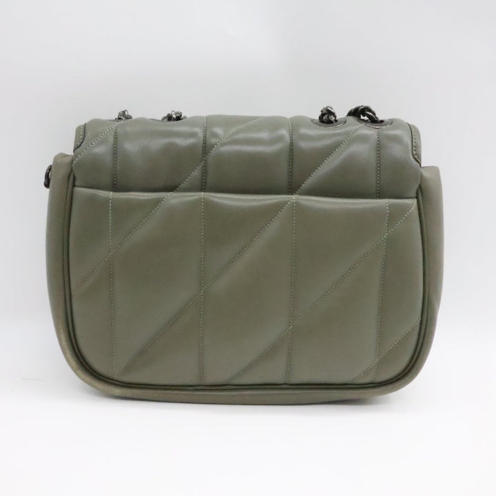 Coach Quilted Pillow Dark Green Madison Shoulder Handbag - Lux Central