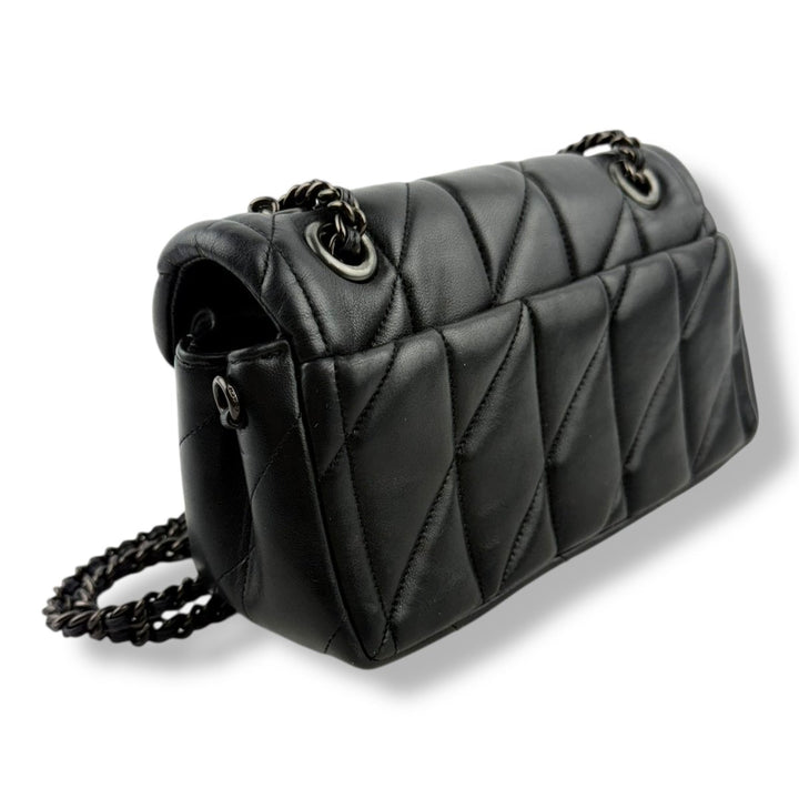 Coach Quilted Tabby 20 Black Leather Handbag - Lux Central
