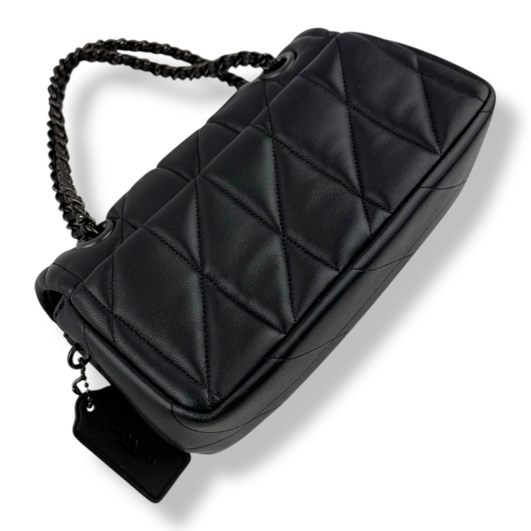 Coach Quilted Tabby 20 Black Leather Handbag - Lux Central