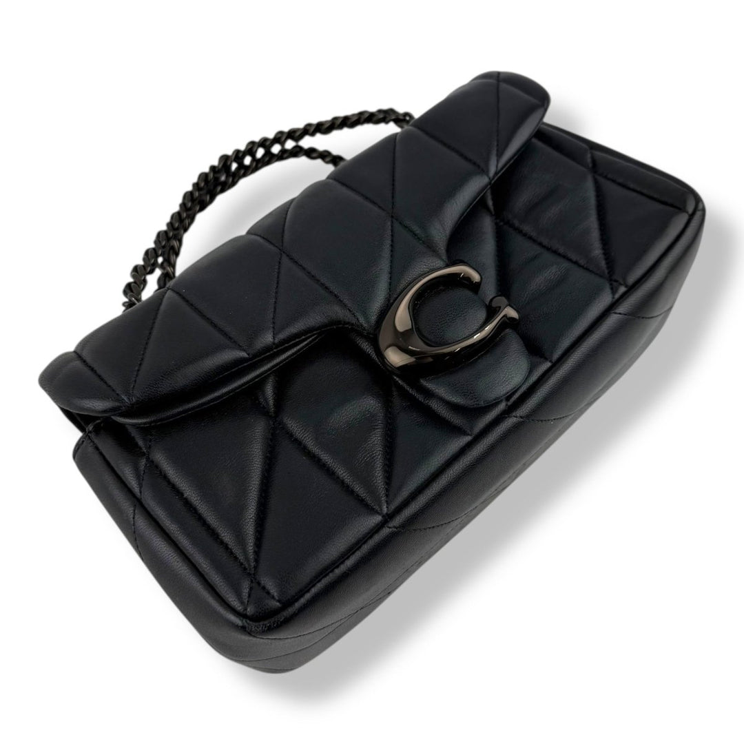 Coach Quilted Tabby 20 Black Leather Handbag - Lux Central