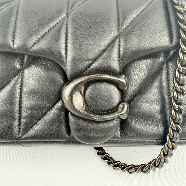 Coach Quilted Tabby 20 Black Leather Handbag - Lux Central