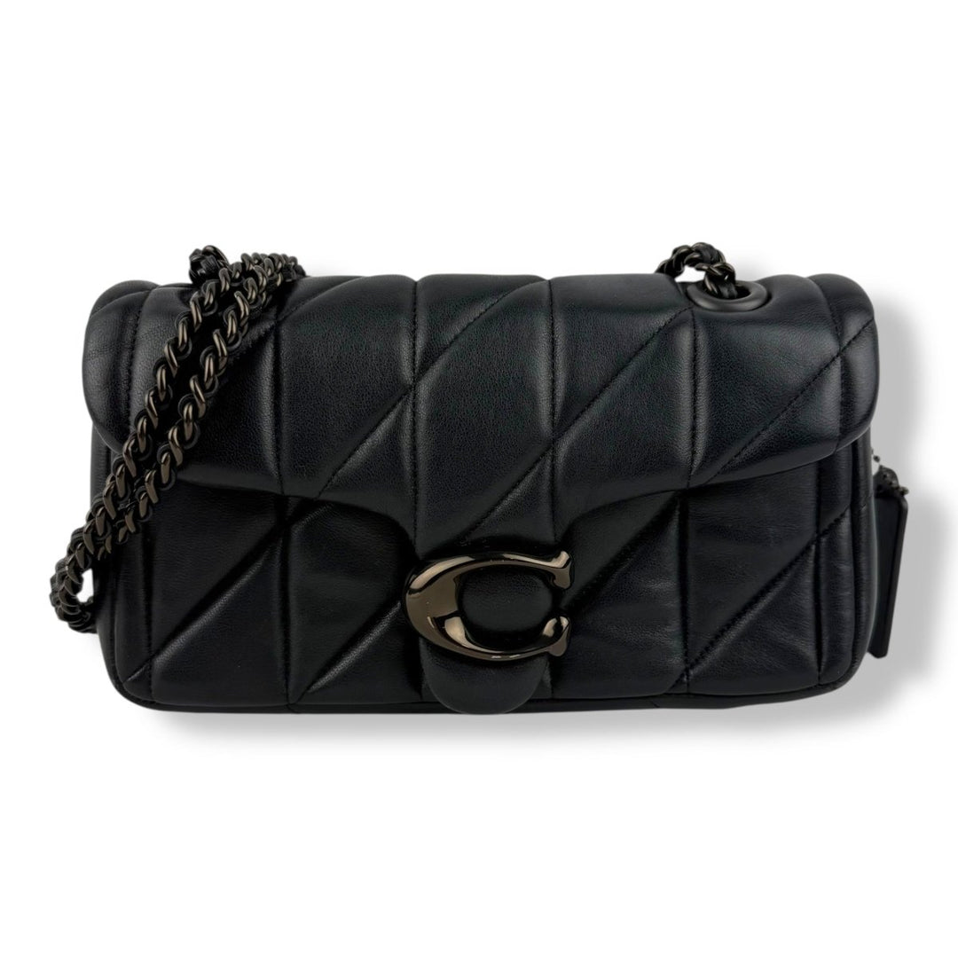 Coach Quilted Tabby 20 Black Leather Handbag - Lux Central