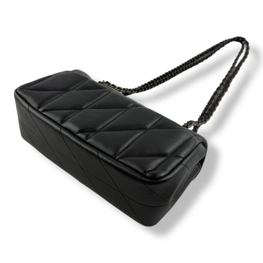 Coach Quilted Tabby 20 Black Leather Handbag - Lux Central