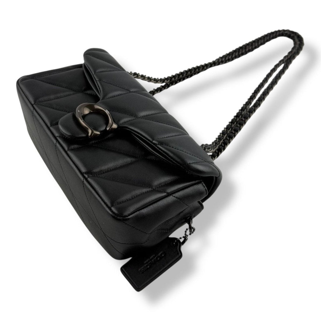 Coach Quilted Tabby 20 Black Leather Handbag - Lux Central