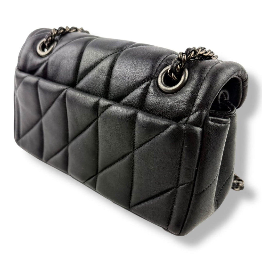 Coach Quilted Tabby 20 Black Leather Handbag - Lux Central
