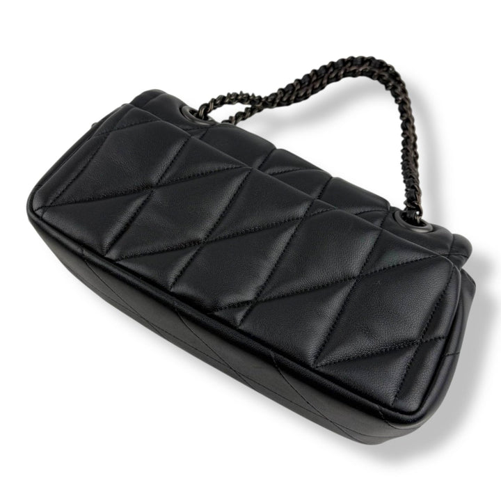 Coach Quilted Tabby 20 Black Leather Handbag - Lux Central