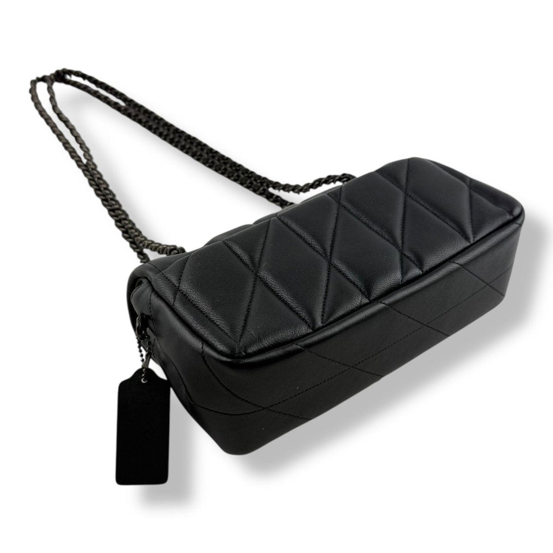 Coach Quilted Tabby 20 Black Leather Handbag - Lux Central