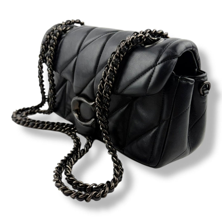 Coach Quilted Tabby 20 Black Leather Handbag - Lux Central