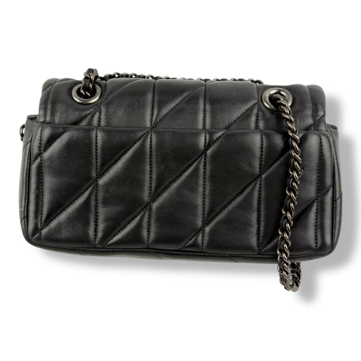Coach Quilted Tabby 20 Black Leather Handbag - Lux Central