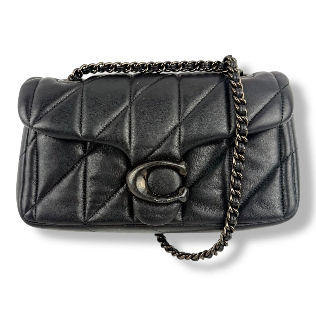 Coach Quilted Tabby 20 Black Leather Handbag - Lux Central