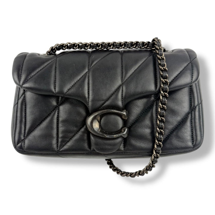 Coach Quilted Tabby 20 Black Leather Handbag - Lux Central