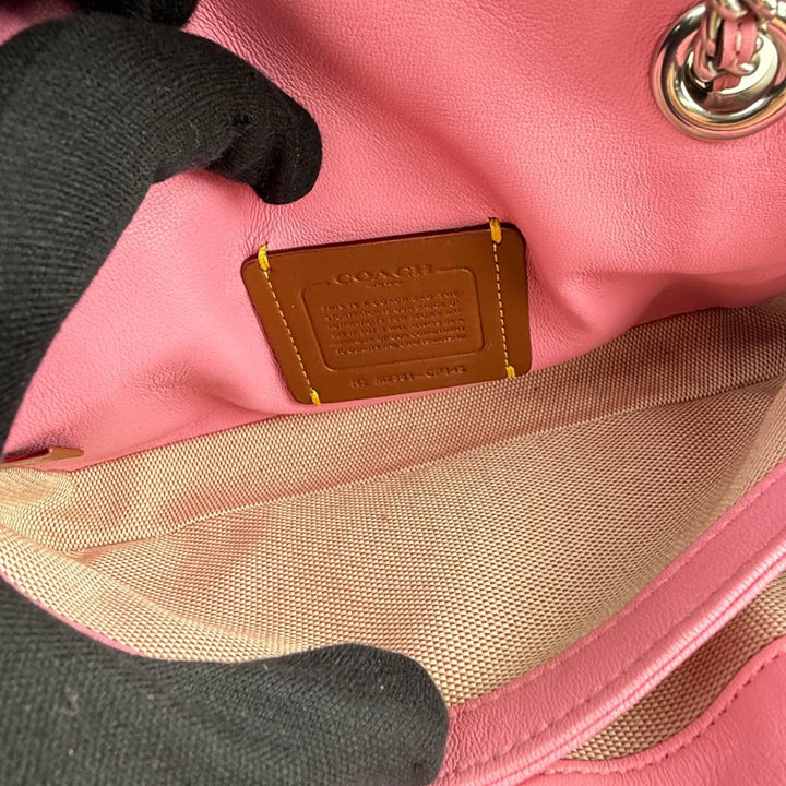 Coach Quilted Tabby 20 Pink Leather Handbag - Lux Central