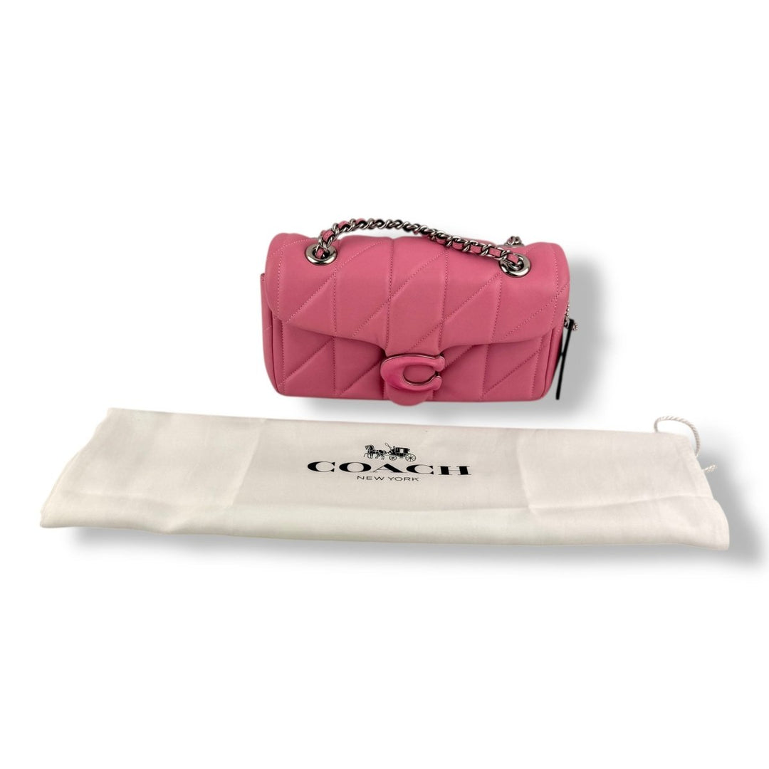 Coach Quilted Tabby 20 Pink Leather Handbag - Lux Central