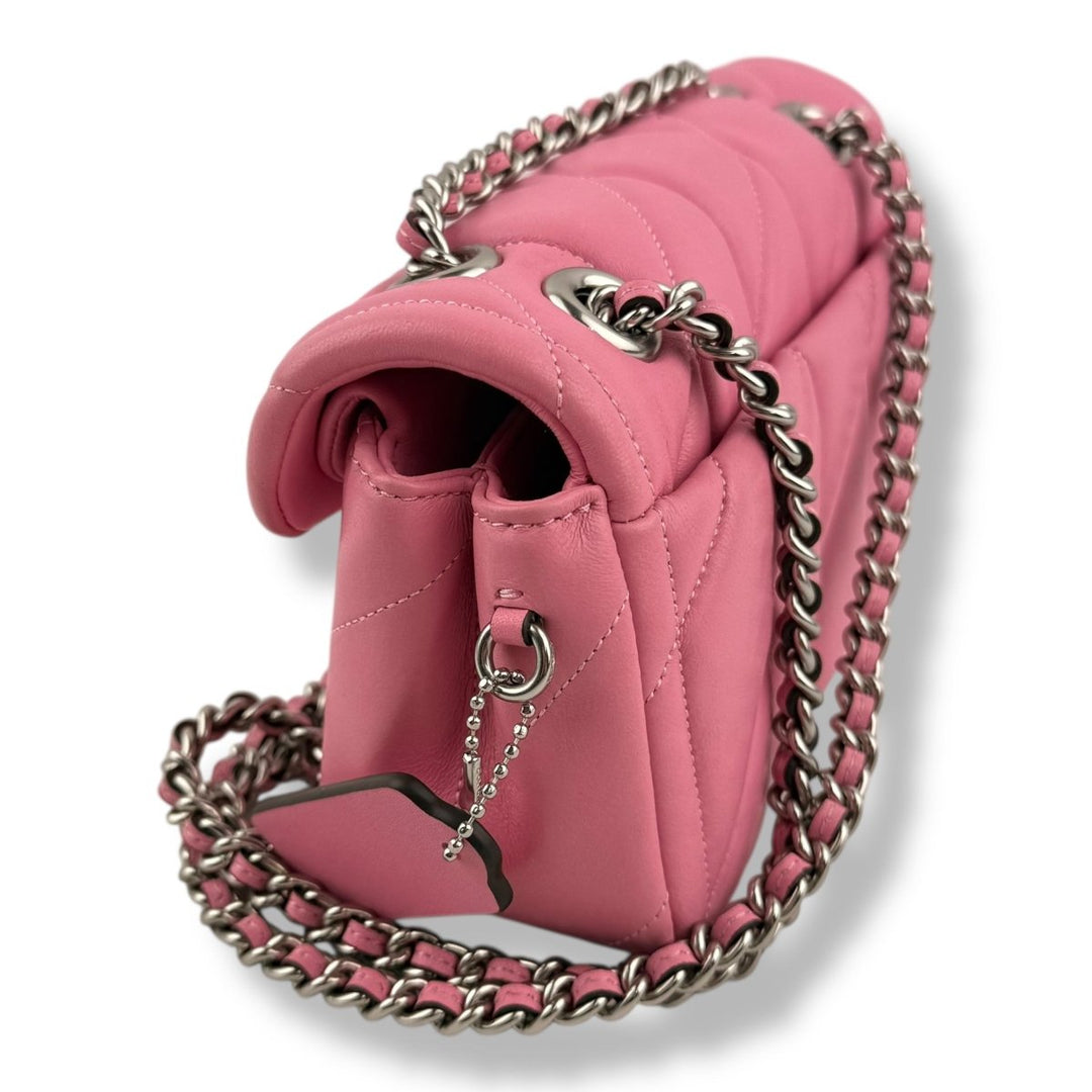 Coach Quilted Tabby 20 Pink Leather Handbag - Lux Central