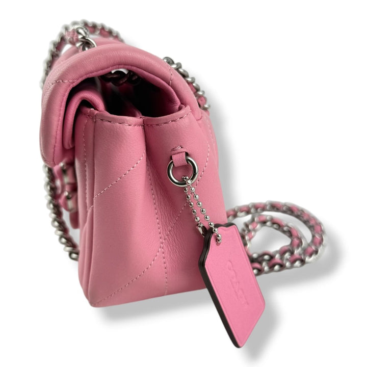 Coach Quilted Tabby 20 Pink Leather Handbag - Lux Central