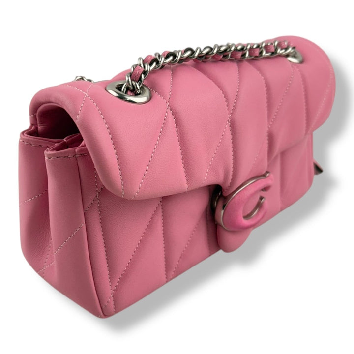 Coach Quilted Tabby 20 Pink Leather Handbag - Lux Central