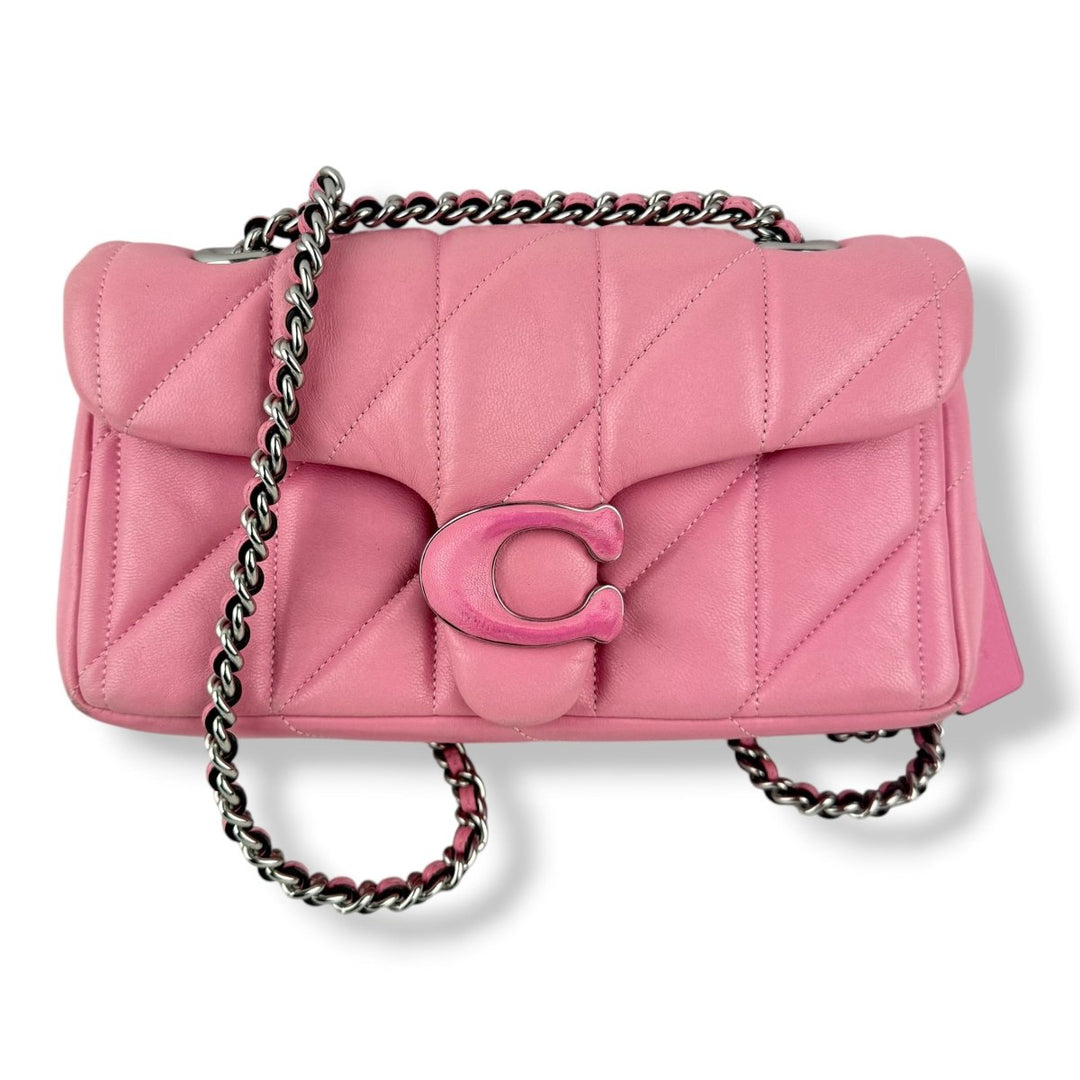 Coach Quilted Tabby 20 Pink Leather Handbag - Lux Central