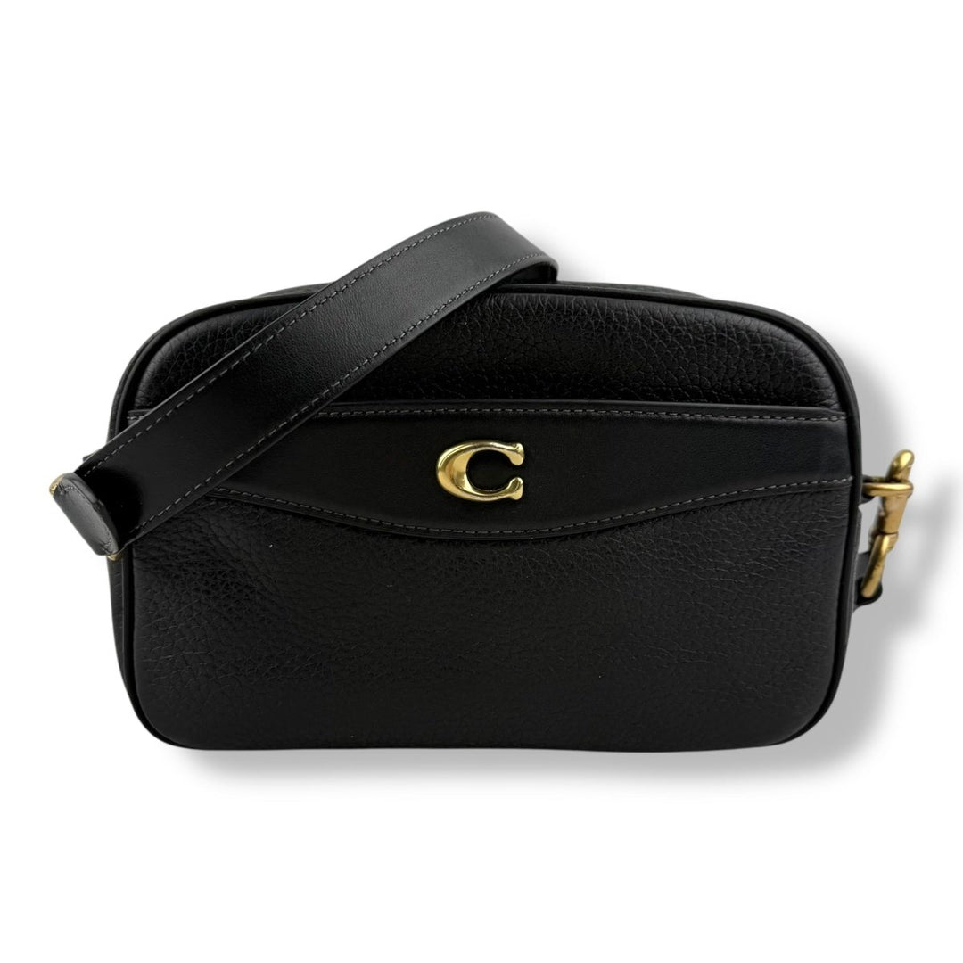 Coach Restored Black Leather Camera Handbag - Lux Central