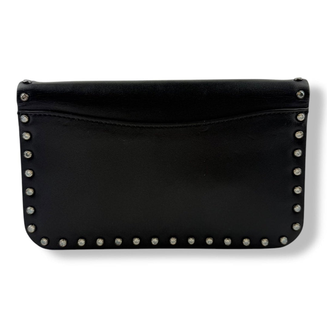 Coach Rivet Wallet on Chain Black Leather Cross Body Handbag - Lux Central