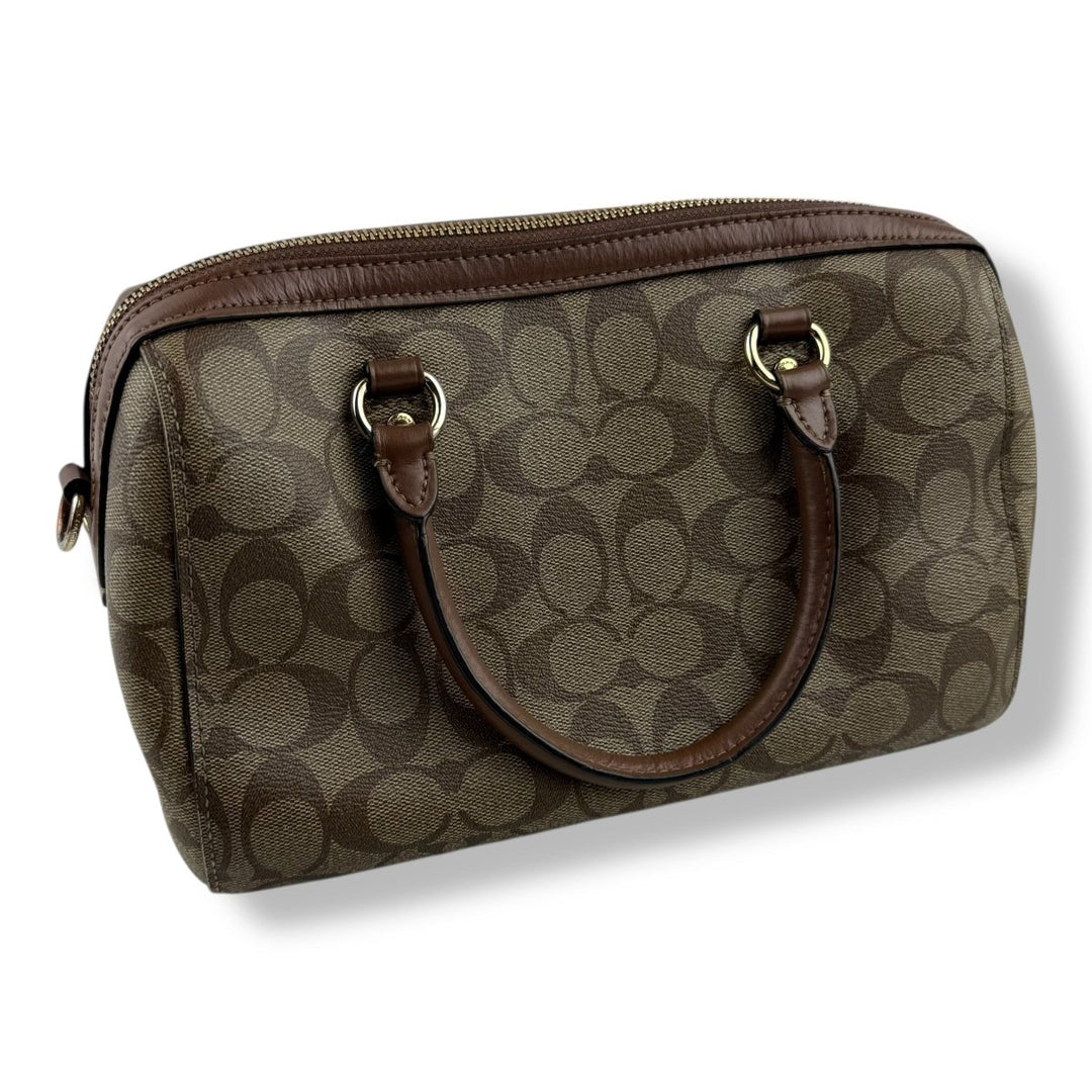 Coach Rowan Brown Mini Signature Tote - Lux Central