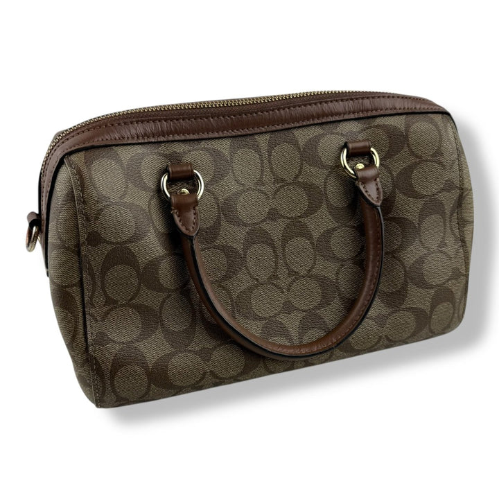 Coach Rowan Brown Mini Signature Tote - Lux Central