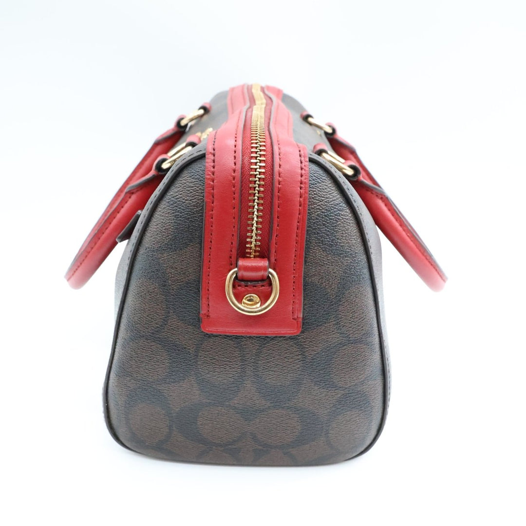 Coach Rowan Brown/Red Tote - Lux Central