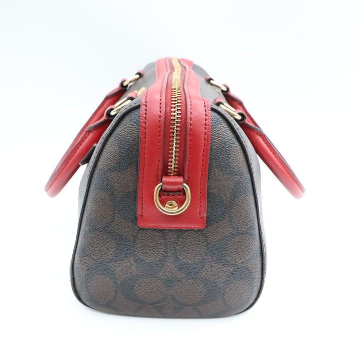 Coach Rowan Brown/Red Tote - Lux Central
