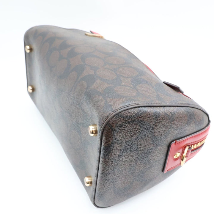 Coach Rowan Brown/Red Tote - Lux Central