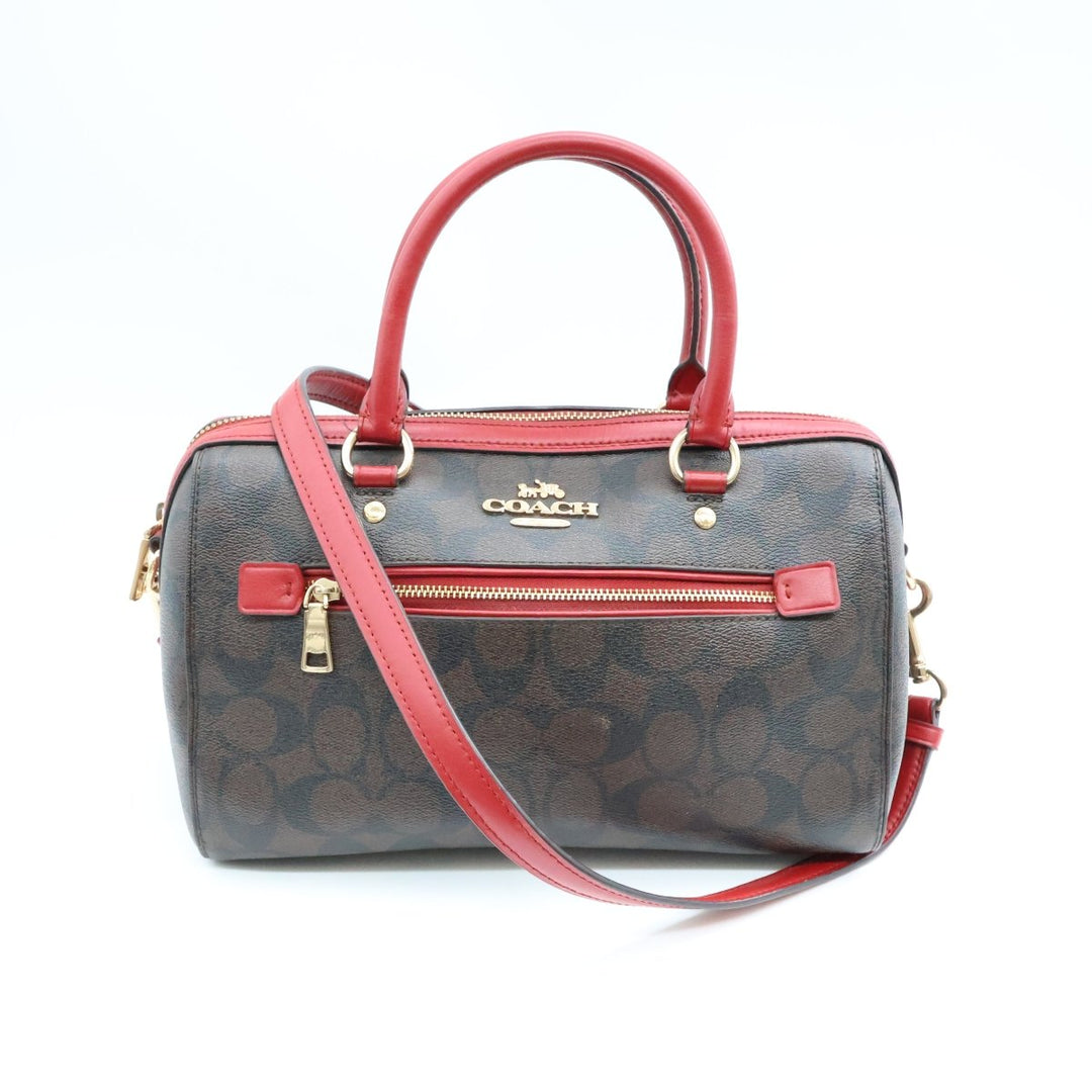 Coach Rowan Brown/Red Tote - Lux Central