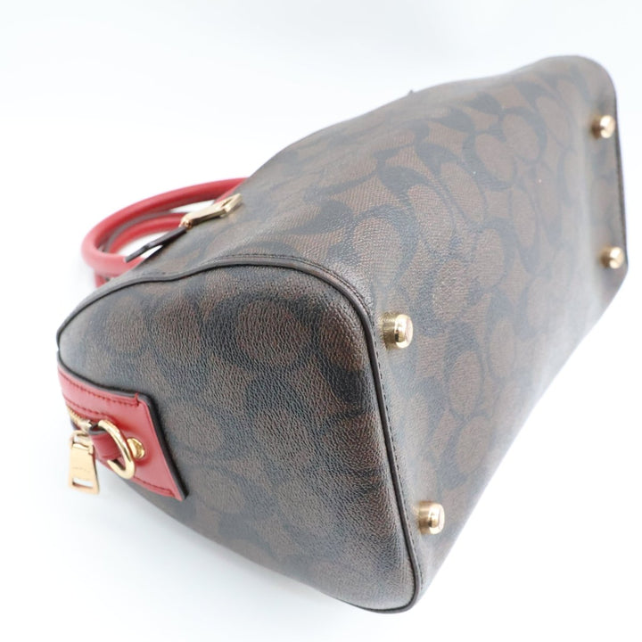 Coach Rowan Brown/Red Tote - Lux Central