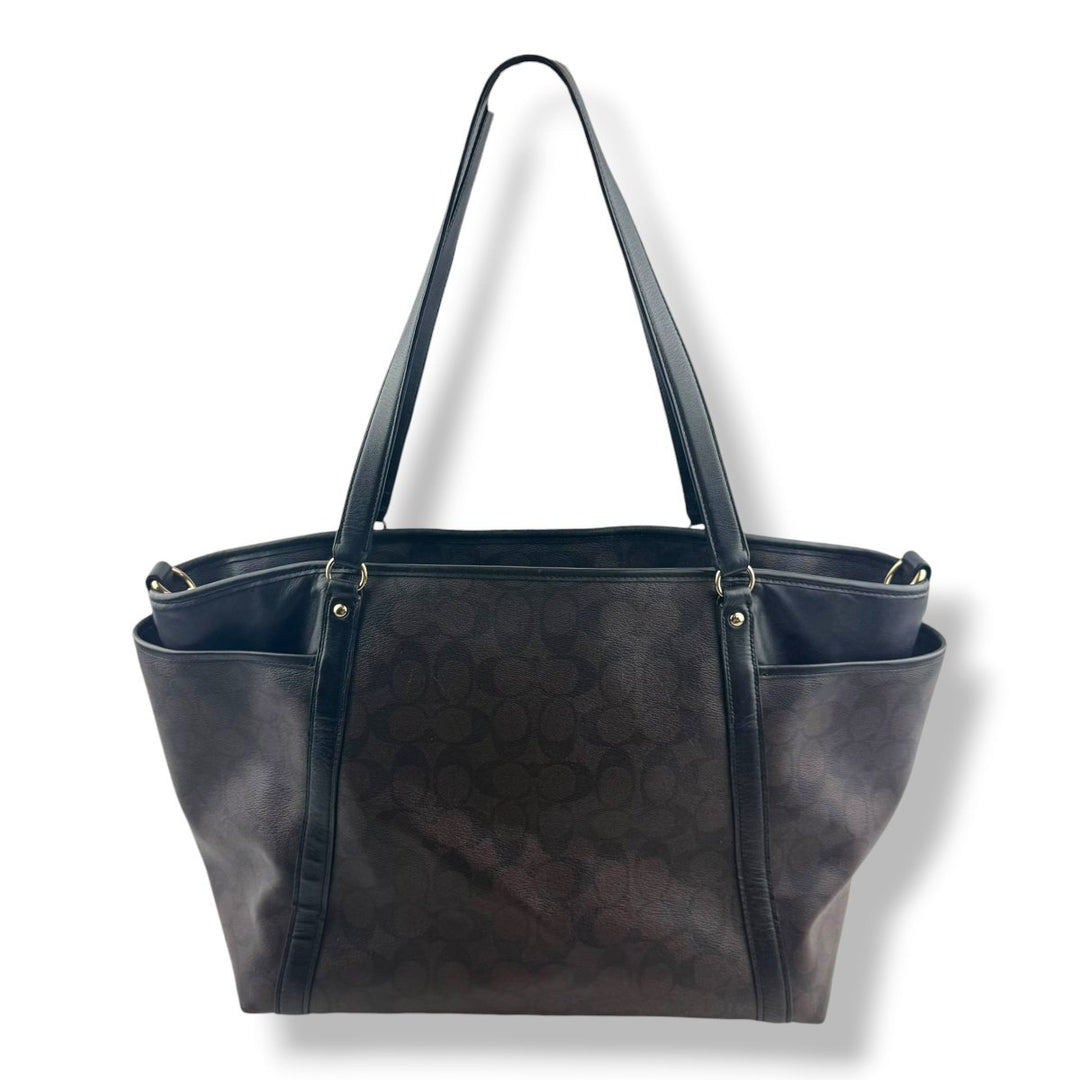 Coach Signature Baby Changing Brown Handbag - Lux Central