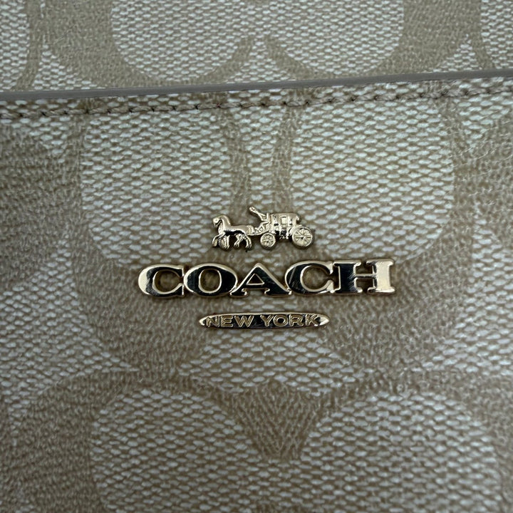 Coach Signature Beige/White Crossbody Handbag - Lux Central
