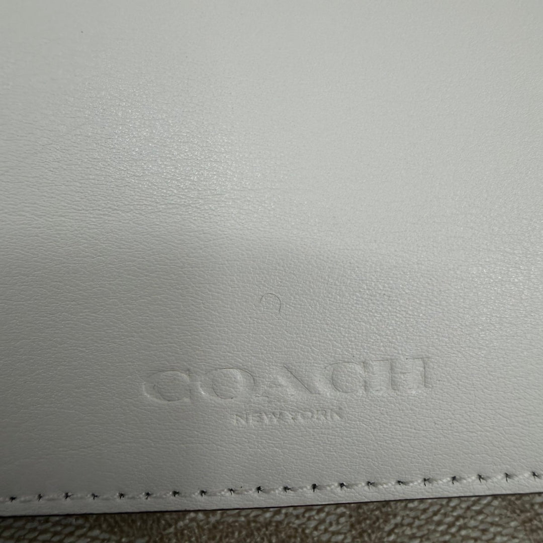 Coach Signature Beige/White Crossbody Handbag - Lux Central