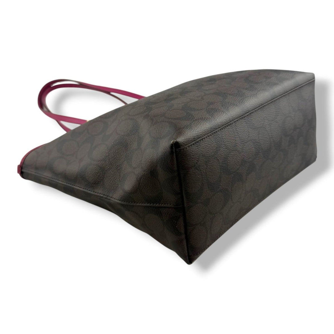 Coach Signature Brown City Tote Handbag - Lux Central